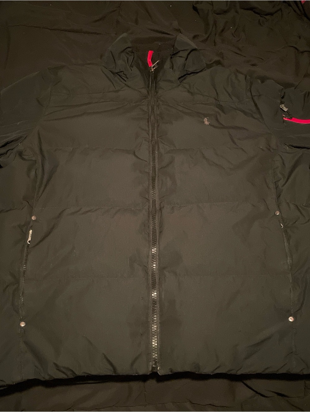 Men's Black Quilted Hooded Jacket